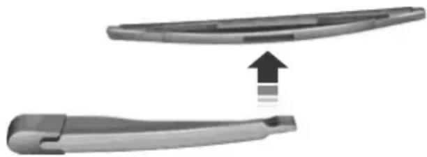 Lincoln MKX (2015) - Changing rear window wiper blade - 2