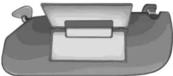 Lincoln MKX (2015) - Illuminated Visor Vanity Mirror - 1