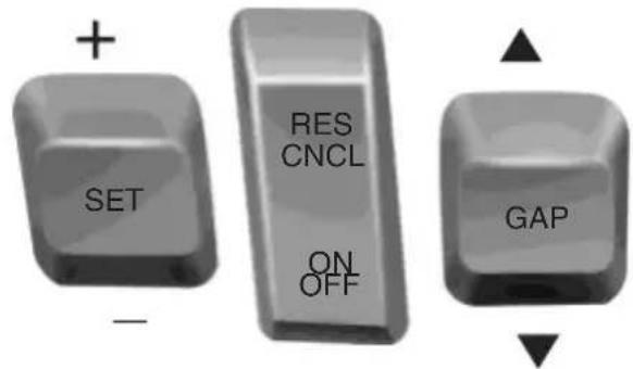 + SET RES CNCL ON OFF GAP