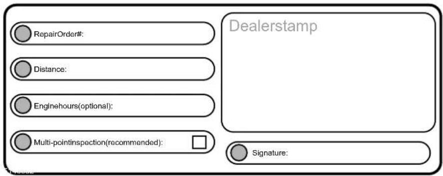RepairOrder#: Distance: Enginehours(optional): Multi-pointinspection(recommended): Dealerstamp Signature: