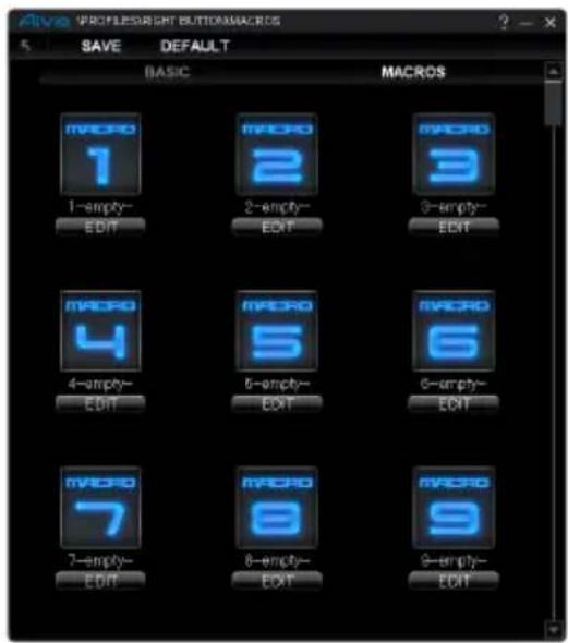 ATVs ProtectionButtonMACRS SAVE DEFAULT BASIC MACROS 1 1-empty- EDIT MACRO 2 2-empty- EDIT MACRO 3 3-empty- EDIT MACRO 4 4-empty- EDIT MACRO 5 5-empty- EDIT MACRO 6 6-empty- EDIT MACRO 7 7-empty- EDIT MACRO 8 8-empty- EDIT MACRO 9