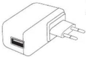 Line drawing of a rectangular electronic component with two pins (no text or symbols)