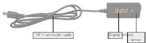 7.00 m connection cable Display fibered sensor