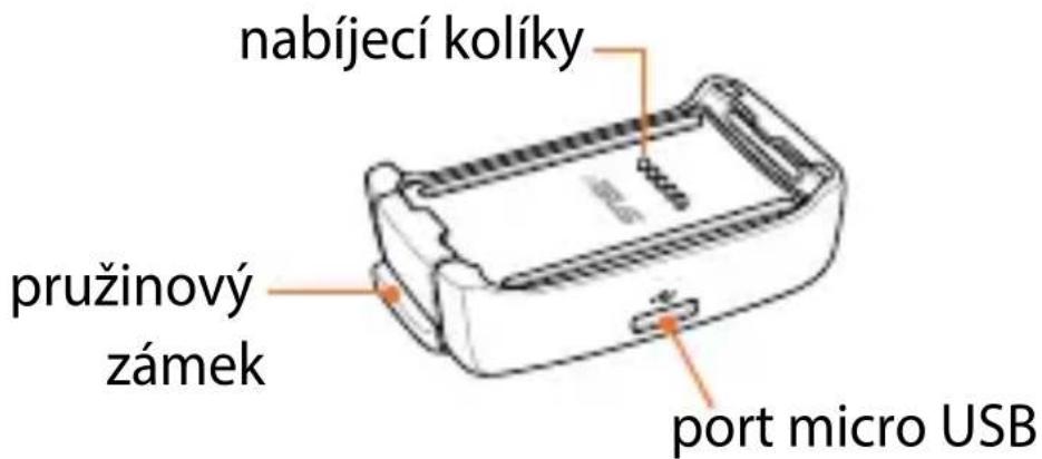nabíjecí kolíky pružinový zámek port micro USB
