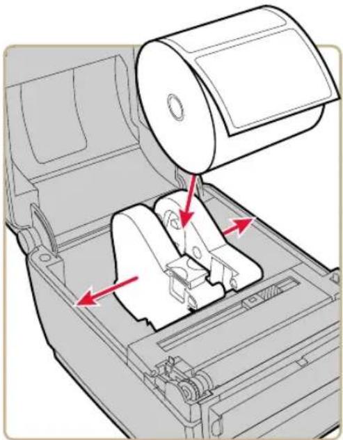 HONEYWELL PC23d - Load Media for the Label Dispenser - 3