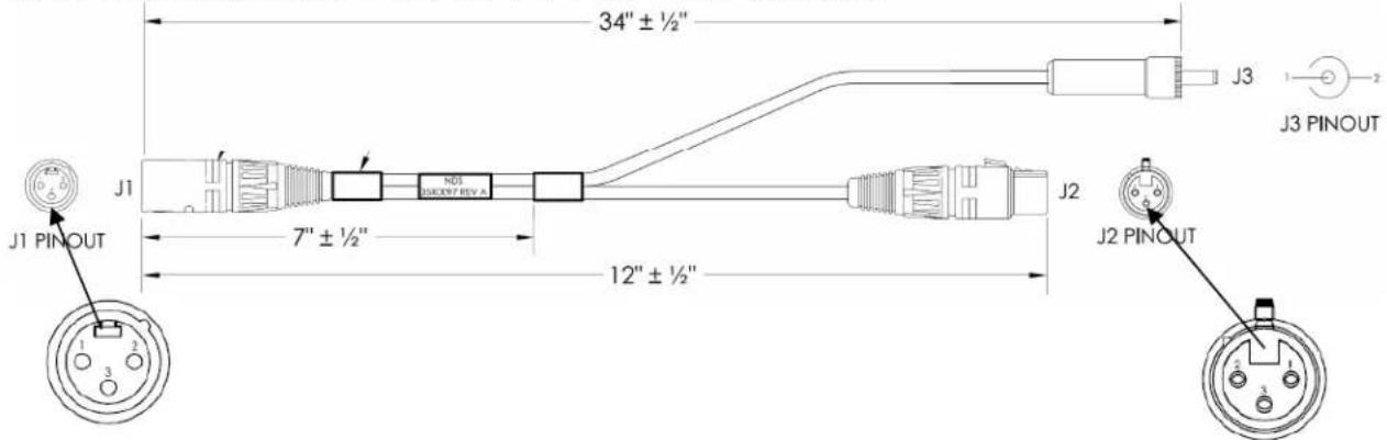 34" ± ½" J1 PINOUT 7" ± ½" 12" ± ½" J2 PINOUT J3 J3 PINOUT