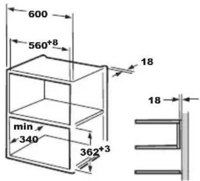 ECG MTD 206 VSS - Zabudowanie kuchenki - 1