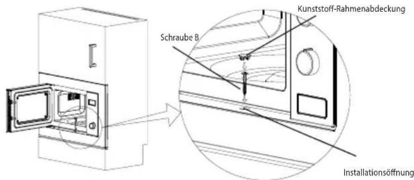Schraube B Kunststoff-Rahmenabdeckung Installationsöffnung