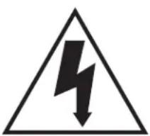 Warning sign depicting a lightning bolt symbol inside a triangle