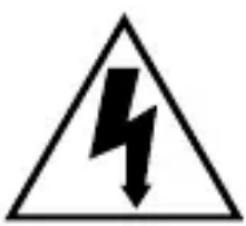 Warning symbol for electrical hazard, indicating a lightning bolt symbol
