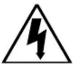 Warning sign depicting a lightning bolt symbol inside a triangle