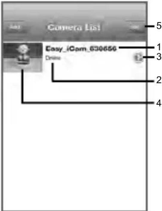 Camera List Easy_iCam_630656 Drone 1 2 3 4 5