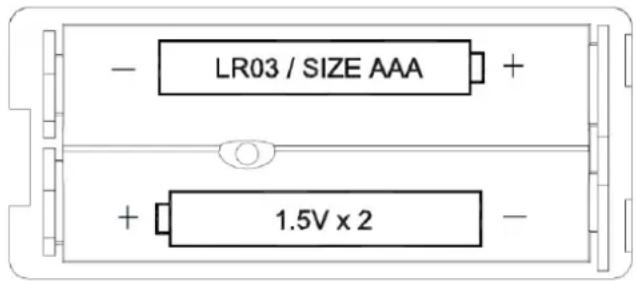LR03 / SIZE AAA + 1.5V x 2 -