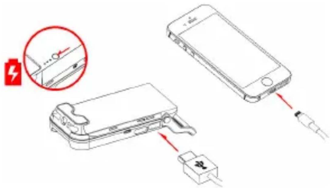 AIPTEK MobileCinema i60 - La batteria interna del proiettore può essere usata anche per caricare dispositive iPhone6/iOS. - 1