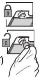Illustration showing two hand gestures: one with a padlock and lock, the other with an open padlock and lock.