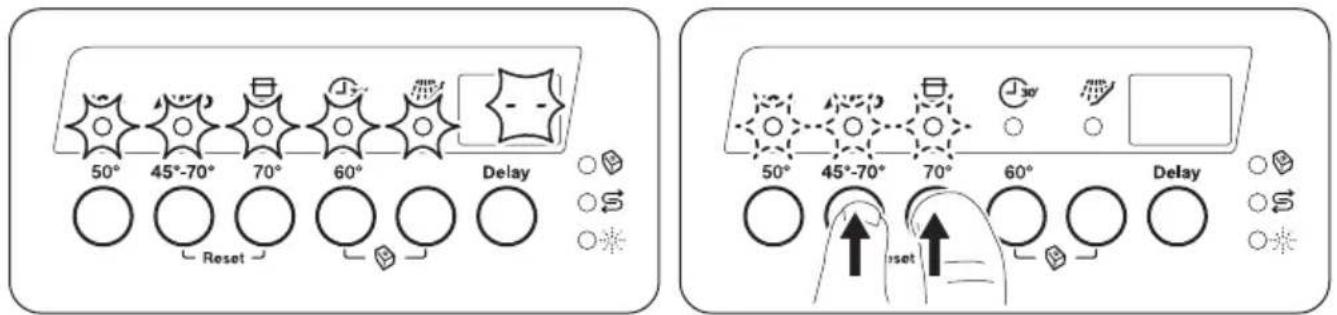50° 45°-70° 70° 60° Delay Reset 50° 45°-70° 70° 60° Delay Reset