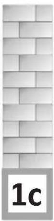 Vertical brick wall pattern with a label '1c' at the bottom (no other text or symbols)
