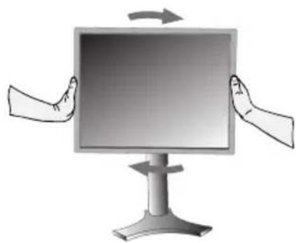 NEC MultiSync LCD2490WUXI - Rotación de la pantalla - 1