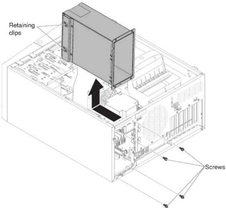 Retaining clips Screws
