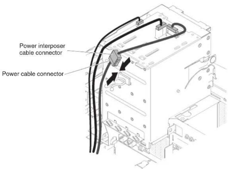 Power interposer cable connector Power cable connector