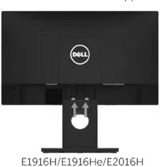 DELL E Series E2016 - Attacher la base - 3