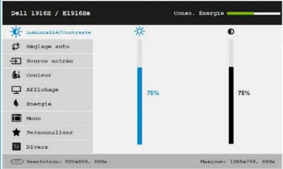 DELL E Series E2016 - Accéder au Menu Système - 7