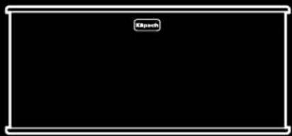 Simple black rectangular frame with white border and a small 'S' symbol at the bottom right corner (no text or symbols within the frame)