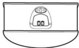 Simple line drawing of a rectangular container with a small circular top and two internal slots, no text or symbols present.