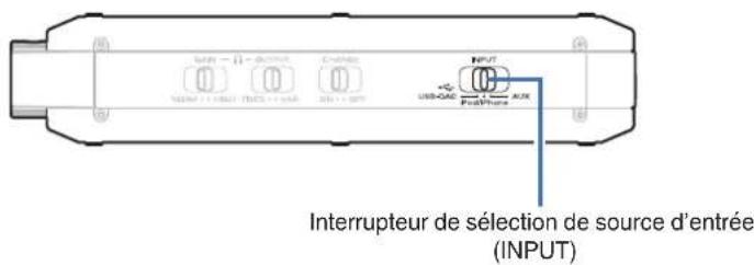 INTERRUPTEUR DE SÉLECTION DE SOURCE D'ENTRÉE (INPUT) USB-GAC Pulsifier OUTPUT