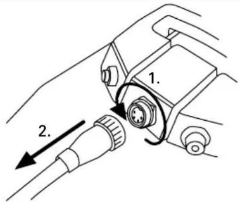 Diagram showing mechanical assembly with labeled parts and directional arrows indicating motion or movement