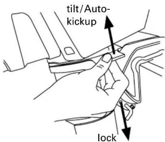 tilt/Auto- kickup lock