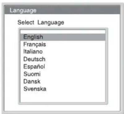 Language Select Language English Français Italiano Deutsch Español Suomi Dansk Svenska