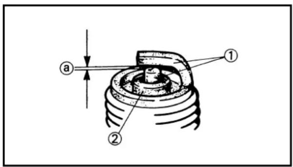 Technical diagram of a mechanical component with labeled parts and directional arrow