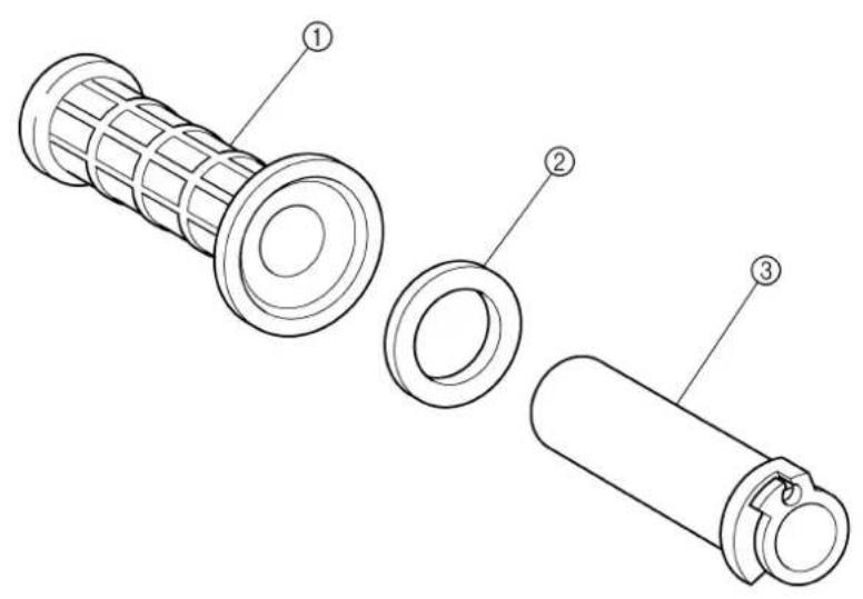 YAMAHA TT-R125LW (2002) - THROTTLE GRIP ASSEMBLY DISASSEMBLY - 1