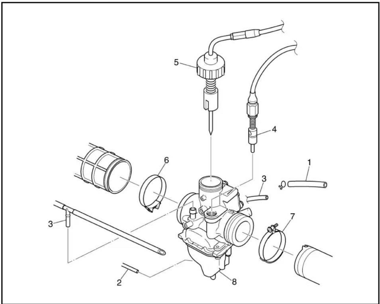 YAMAHA TT-R125LW (2002) - CARBURETOR - 2
