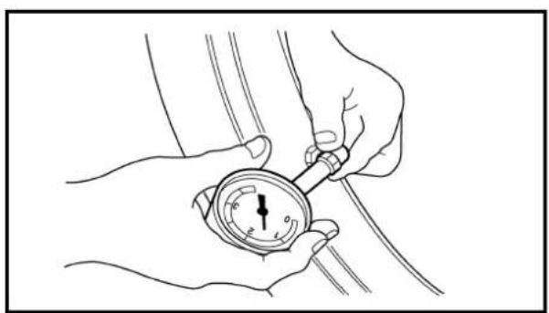 YAMAHA TT-R125E (2004) - TIRE PRESSURE CHECK/SPOKES INSPECTION AND TIGHTENING/WHEEL INSPECTION - 1