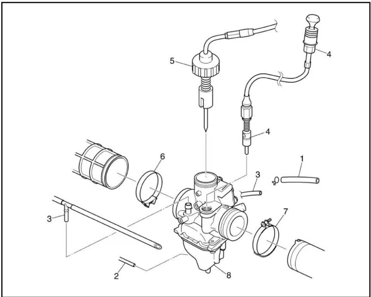 YAMAHA TT-R125E (2004) - CARBURETOR - 2