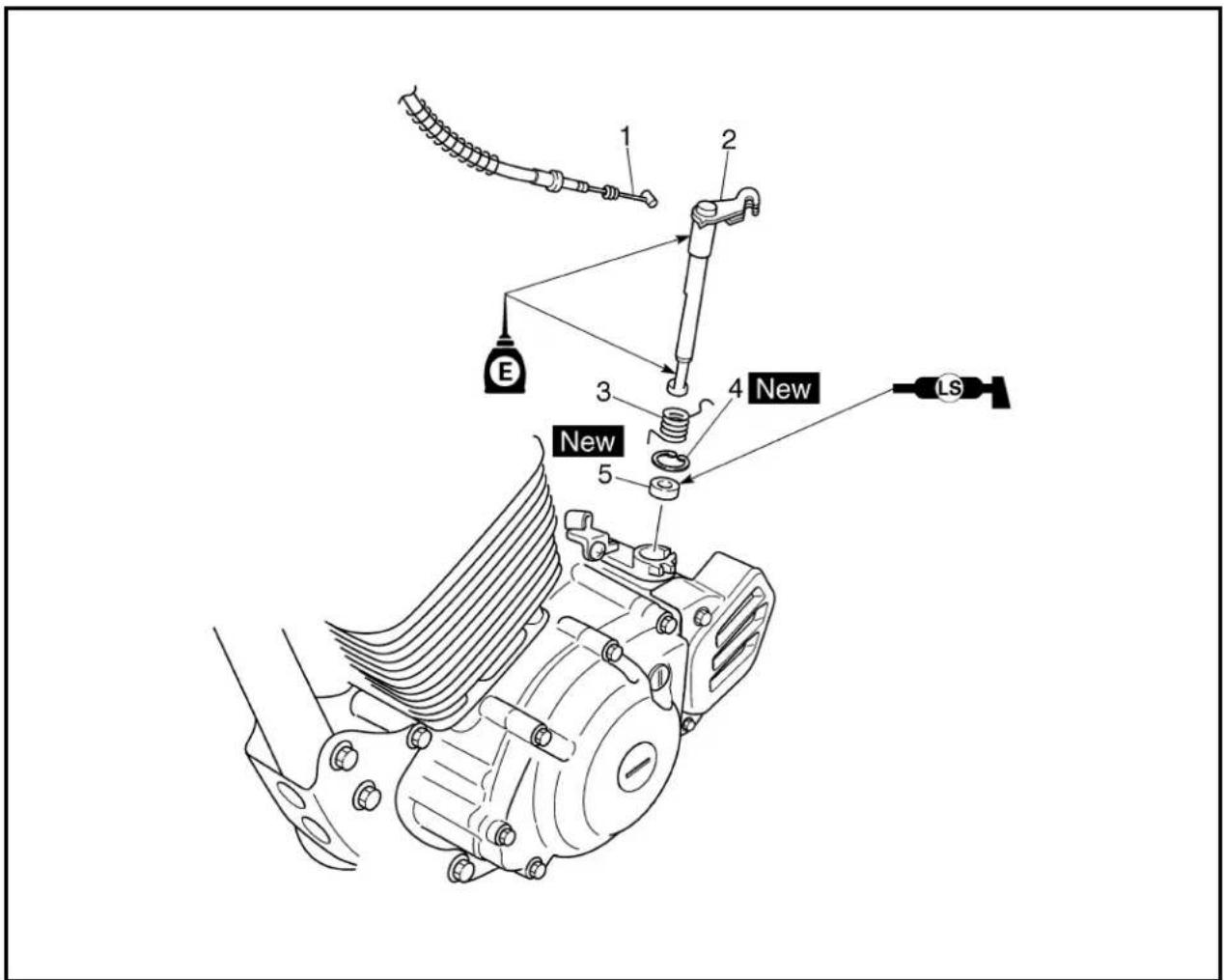 YAMAHA TT-R125E (2004) - PUSH LEVER - 1