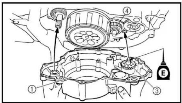 YAMAHA WR250F (2000) - OIL FILTER ELEMENT, WATER PUMP AND RIGHT CRANKCASE COVER - 2
