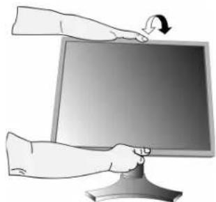 NEC SpectraView 2090 - Подъем и опускание экрана монитора - 3