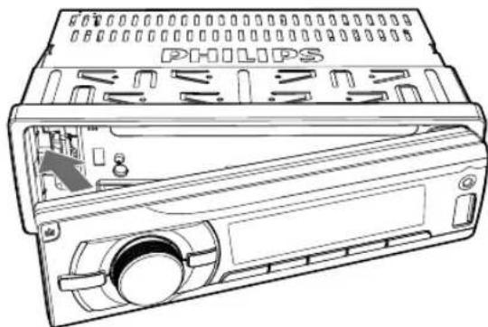 PHILIPS CarStudio CE235BT - Het voorpaneel bevestigen - 2
