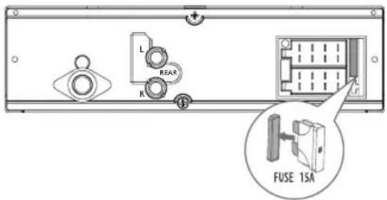 PHILIPS CarStudio CE233 - Sostituzione del fusibile. - 1