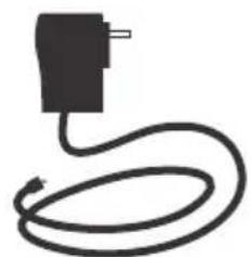 Simple black line drawing of a plug connected to a coiled cable (no text or symbols)
