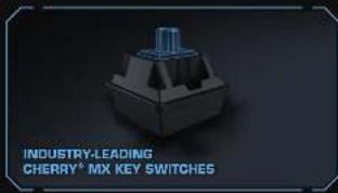 INDUSTRY-LEADING CHERRY® MX KEY SWITCHES