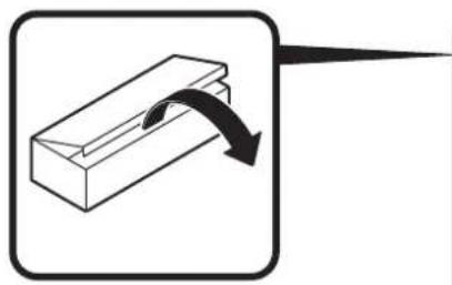 Simple line drawing of a rectangular object with an arrow indicating direction, enclosed in a rounded square (no text or symbols)