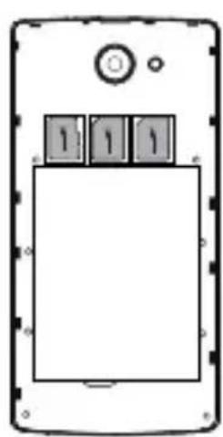 Simple line drawing of a smartphone front panel with control buttons and a display (no text or symbols)