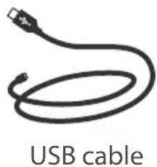 Simple line drawing of a USB cable with a connector (no text or symbols on the cable itself)