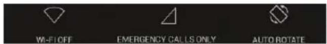 Wi-Fi OFF, EMERGENCY CALLS ONLY, AUTO ROTATE