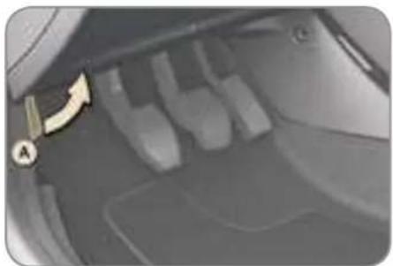 Close-up of a car's dashboard and steering wheel (no visible text or symbols)