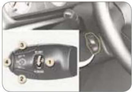 Close-up of a car interior showing a labeled mechanical component with numbered parts (no text or symbols visible)